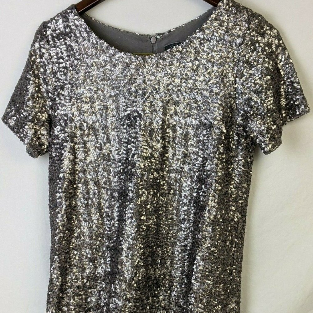 Champagne Sequin Short Sleeve Top